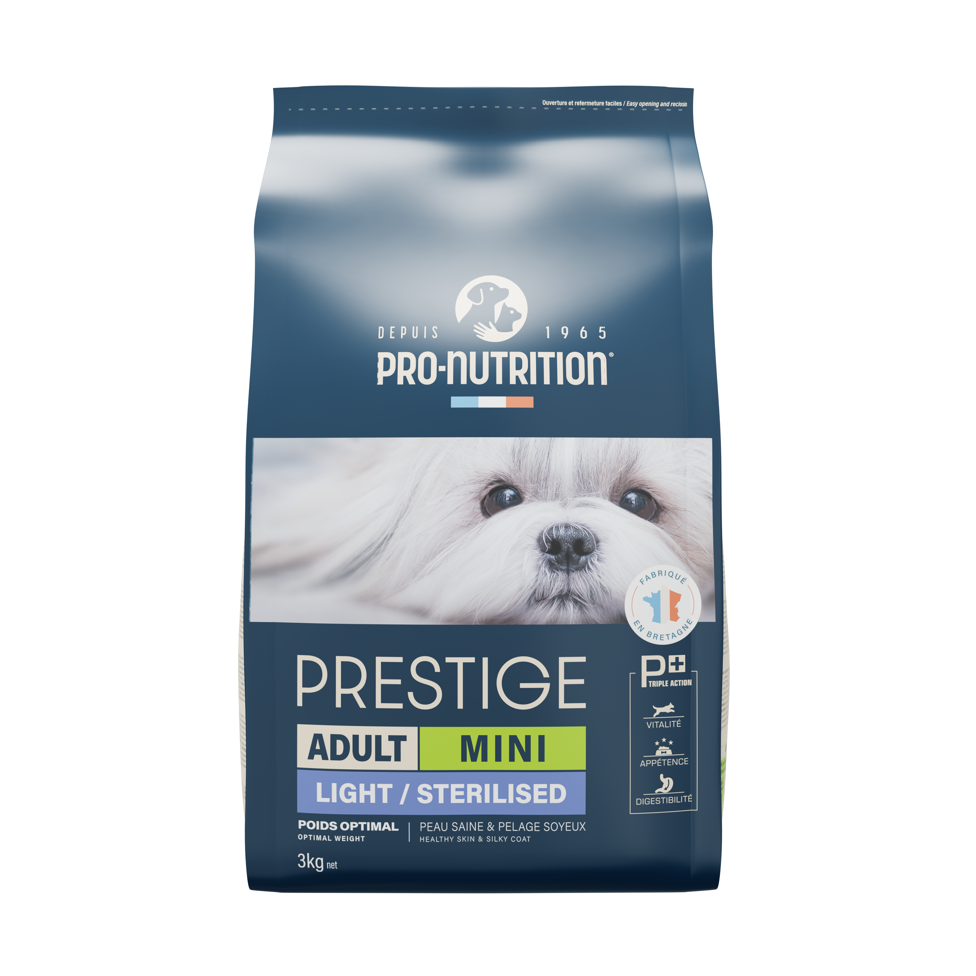 Reduced fat food for small breed dogs 3 kilograms