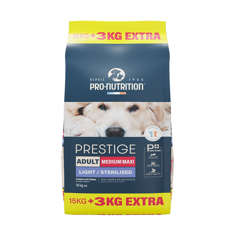 Reduced fat food for adult dogs 18 kilograms