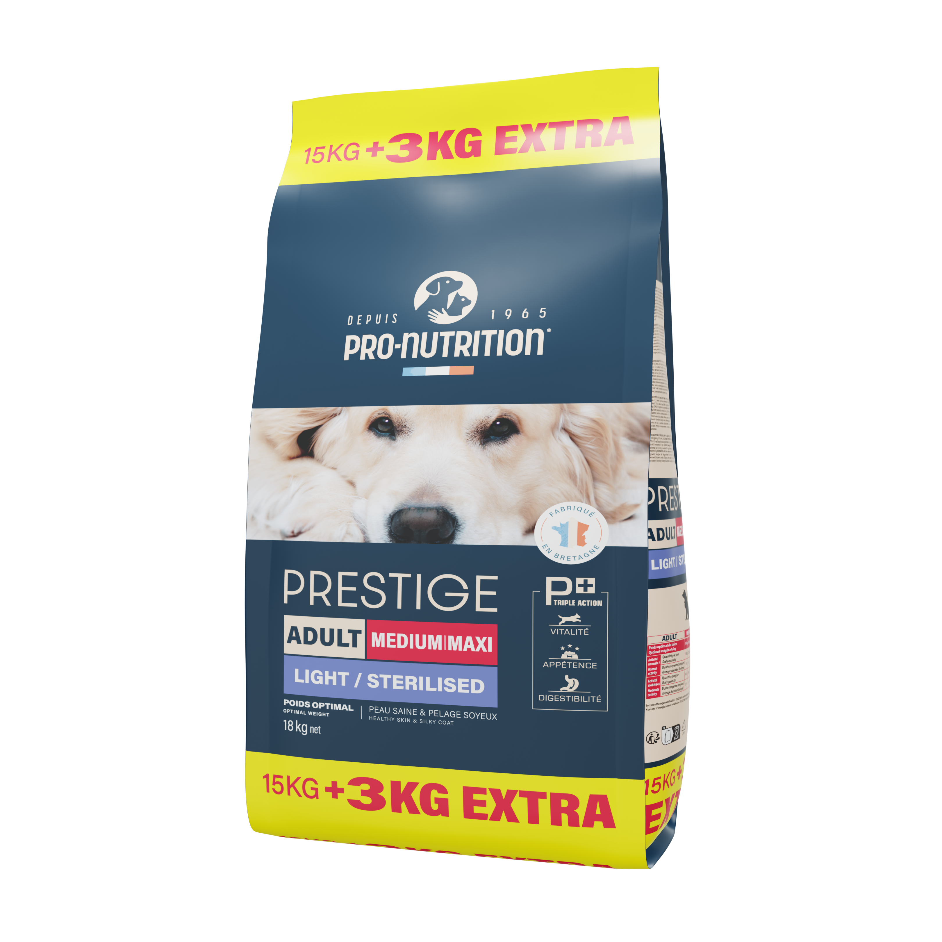 Reduced fat food for adult dogs 18 kg