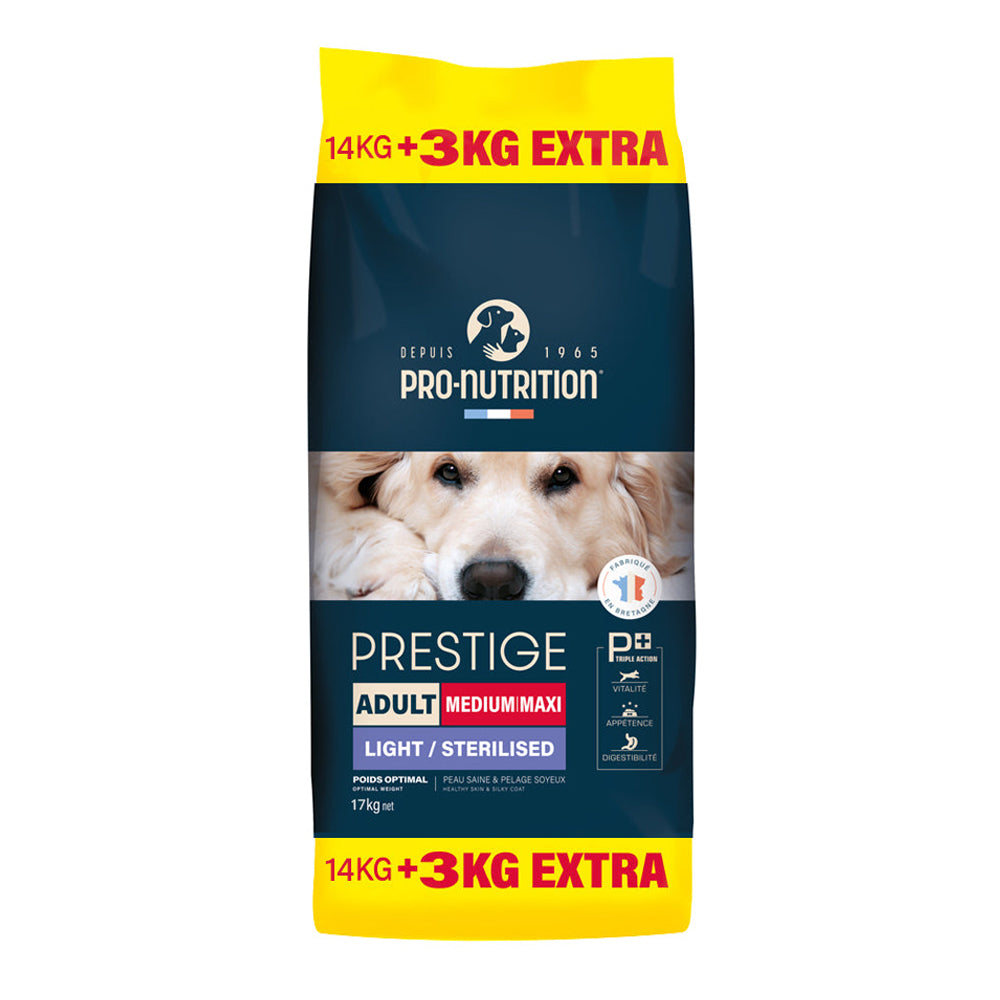 שקים במשקל 17 קילוגרם אוכל לכלבים > אוכל לכלבים בוגרים Light Pro Nutrition
