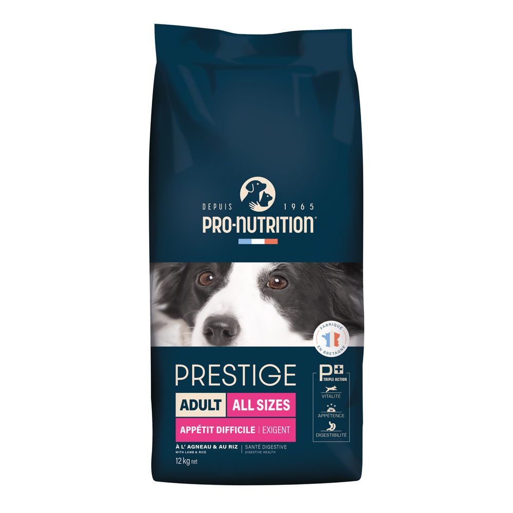Dog food with lamb and rice A bag weighing 12 kg