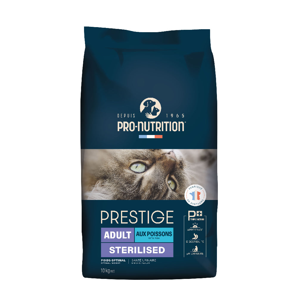 Food for sterilized adult cats with fish 10 kilograms