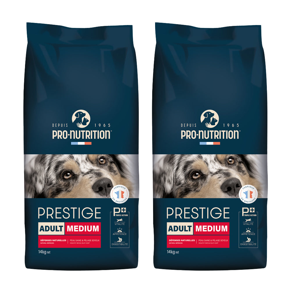 שני שקים במשקל 14 קילוגרם כל אחד אוכל כלבים > אוכל לכלבים בוגרים Pro Nutrition