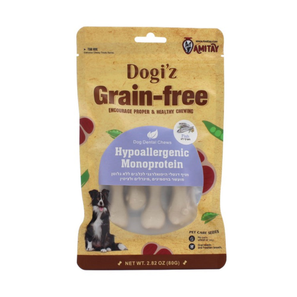 Gluten-free hypoallergenic dog snack Fish flavored