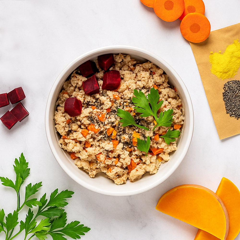 עוף עם ירקות ועשבי תיבול אוכל כלבים > מזון טבעי Biodog