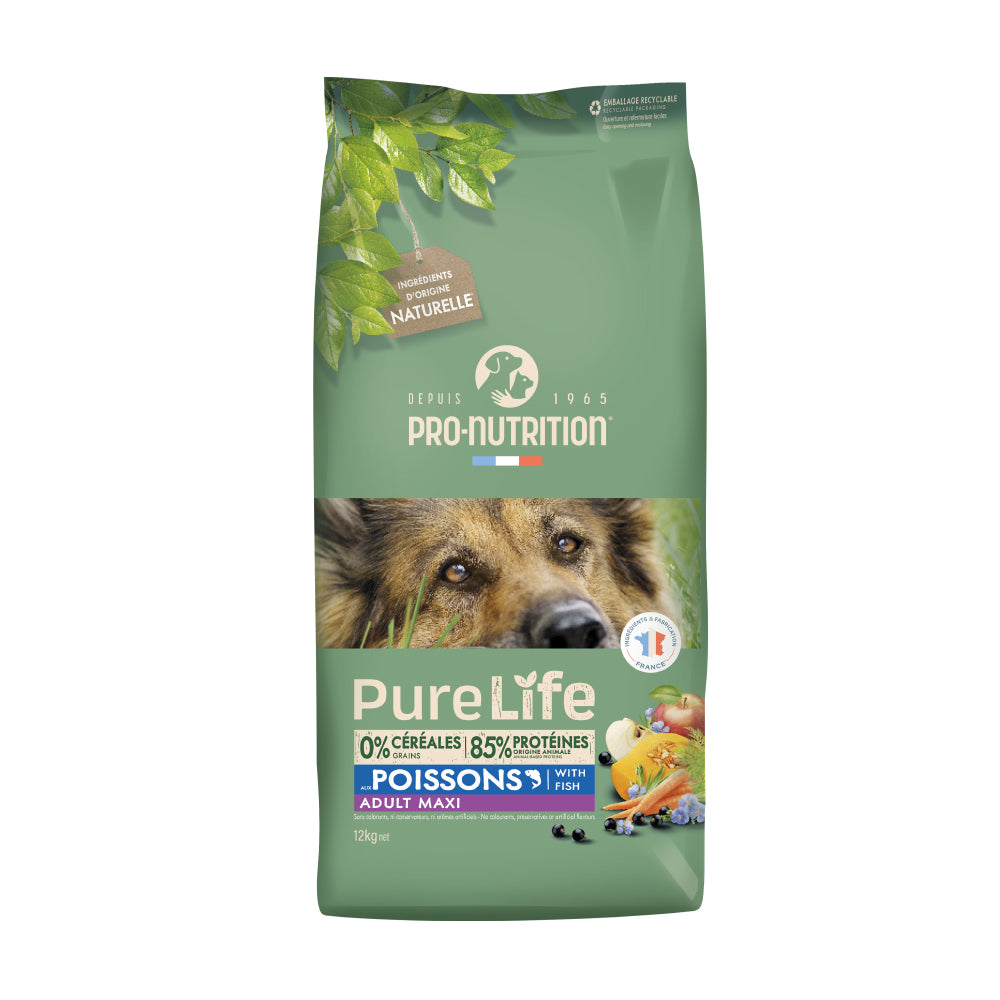 Grain-free food for large breed adult dogs with fish and duck 12 kilograms