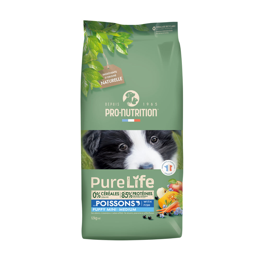 Food for puppies of all breeds up to one year of age grain-free with salmon 12 kilograms