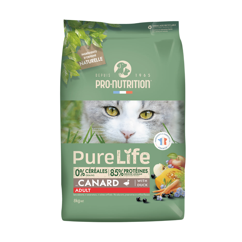 Grain-free cat food over one year of age with duck and turkey 8 kilograms