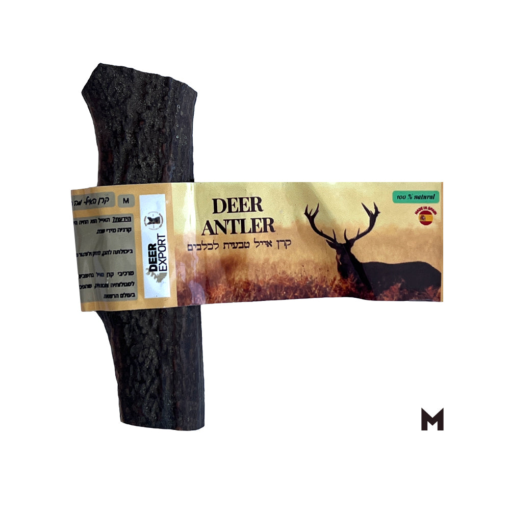 במגוון גדלים אוכל לכלבים>חטיף לכלב M DEER ANTLER