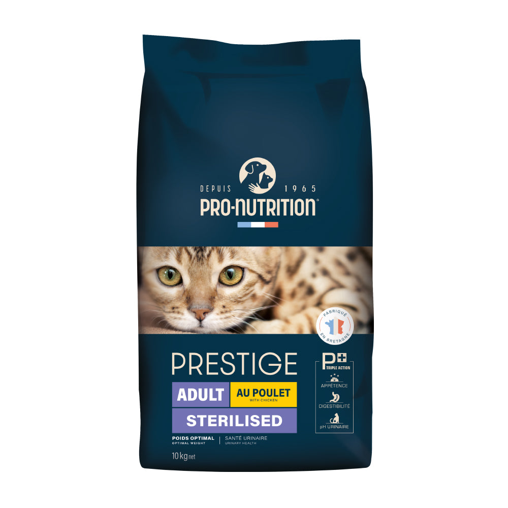 Food for sterilized adult cats with chicken 10 kilograms