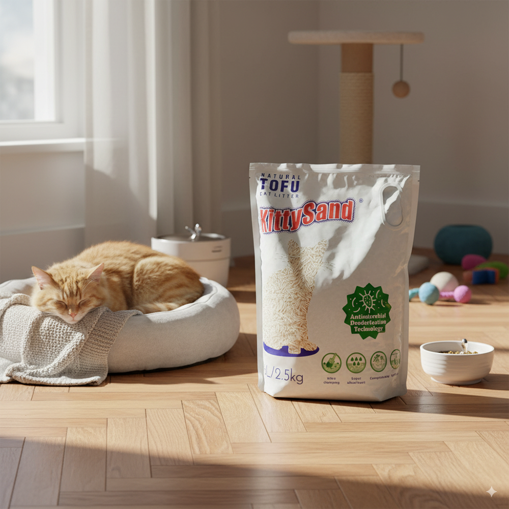 2.5 ליטר חול חתולים > חול טופו Peteat